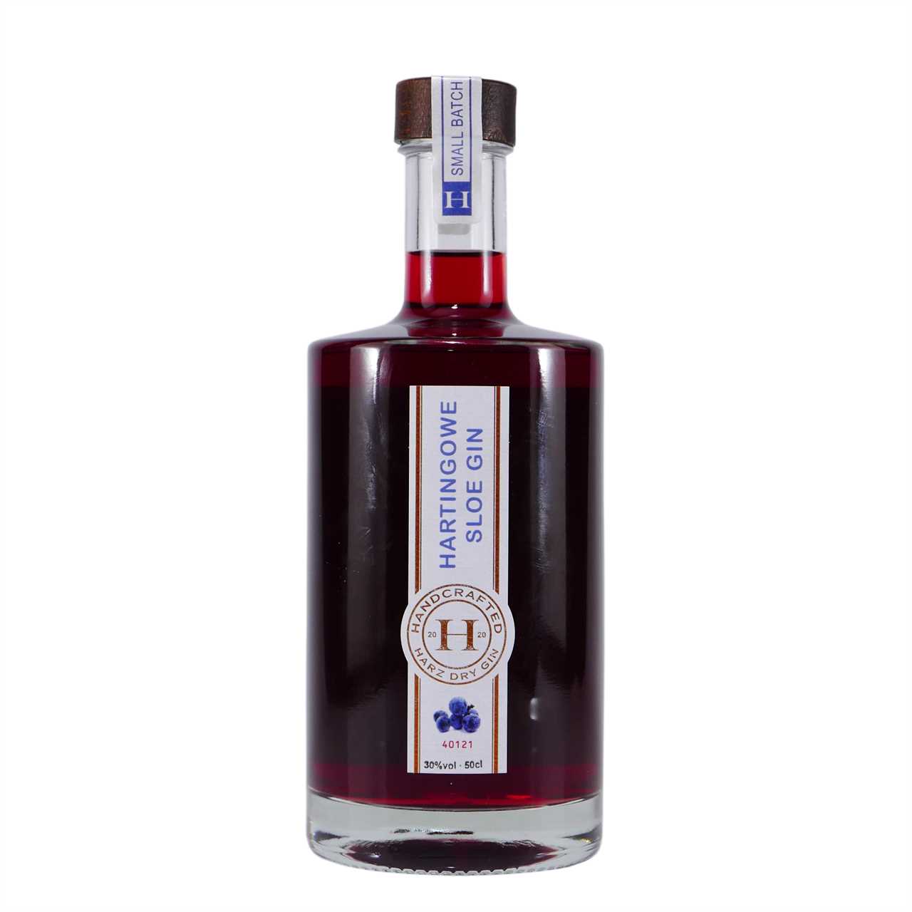 Hartingowe Sloe Gin mit Geschenk-Holzkiste