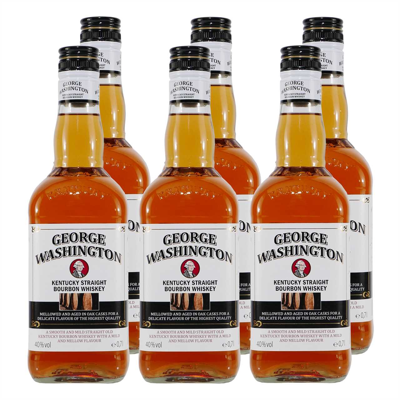 George Washington Bourbon Whiskey (6 x 0,7L)