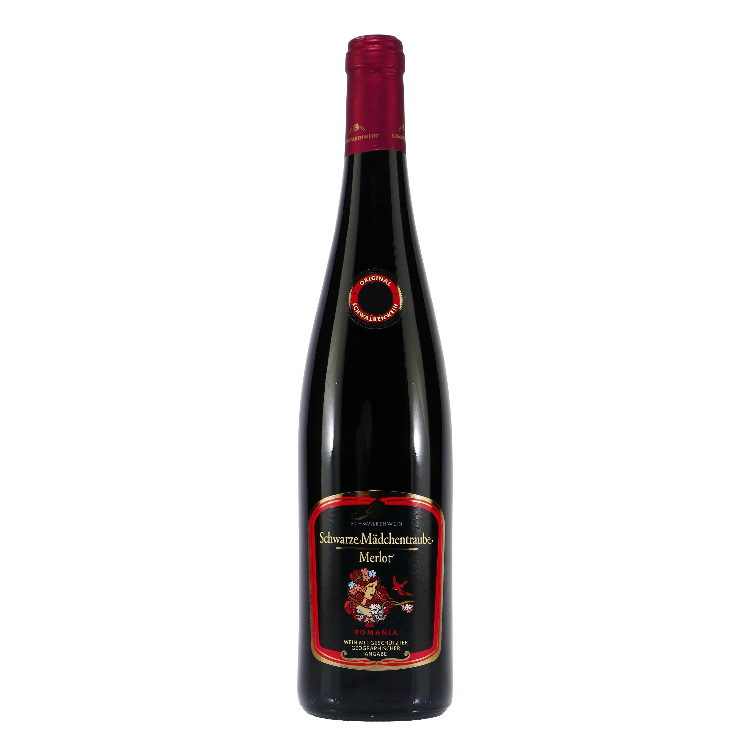 Schwarze Mädchentraube Merlot Rotwein -lieblich- (6 x 0,75L)